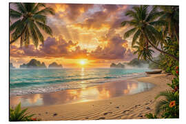 Print på aluminium Paradise - Mango Art