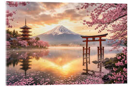 Acrylglasbild Japanische Landschaft - Mango Art