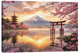 Lærredsbillede Japanese Landscape - Mango Art