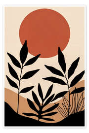 Wandbild Red sun - Mango Art