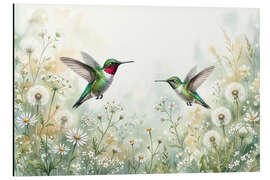 Alubild Kolibris und Sommergrün - Mango Art