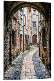 Print på aluminium Atmospheric old town - Mango Art