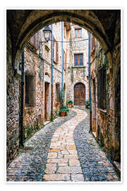 Poster Atmosphärische Altstadt - Mango Art