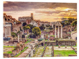 Acrylglasbild Ruinen des Forum Romanum - Assaf Frank