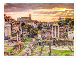 Poster Ruinen des Forum Romanum - Assaf Frank