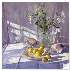 Sticker mural Nature morte aux fleurs et aux citrons II - Timothy Easton