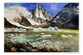 Wandbild Patagonien, El Chaltén Laguna Torre - Johann Pickl