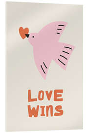 Tableau en verre acrylique Love Wins
