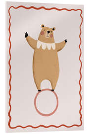 Tableau en verre acrylique Balancing Bear - treechild