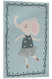 Quadro em acrílico Dancing Elephant - treechild