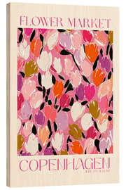 Holzbild Flower Market, Copenhagen - treechild