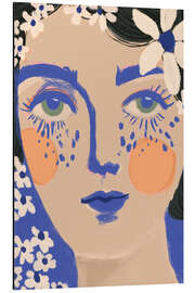 Print på aluminium Blue Bloom - treechild