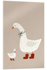 Tableau en verre acrylique Goose And Gosling - treechild