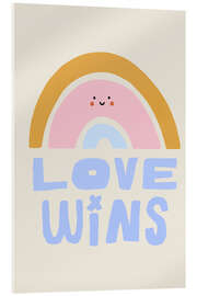 Tableau en verre acrylique Love Wins - treechild