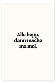 Wandbild Alla Hopp Dann Mache Ma Mol - treechild