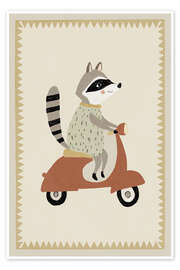Plakat Driving Raccoon - treechild