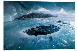 Acrylglasbild Im Innern einer Eishöhle in einem Schweizer Gletscher - Marcel Gross