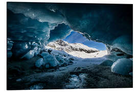 Print på aluminium Glacier cave in the Swiss Alps - Marcel Gross