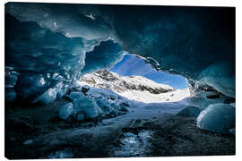 Lærredsbillede Glacier cave in the Swiss Alps - Marcel Gross