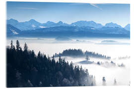 Acrylic print View over the sea of fog in the wintry Emmental region - Marcel Gross