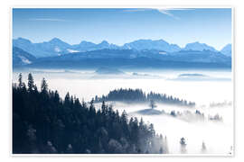 Poster Blick über das Nebelmeer im winterlichen Emmental - Marcel Gross