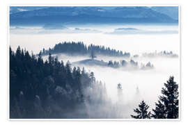 Billede View over the sea of fog in the wintry Emmental region - Marcel Gross
