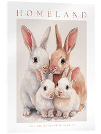 Acrylglasbild Homeland - My favorite bunnies - Ohkimiko