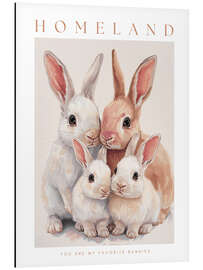 Print på aluminium Homeland - My favorite bunnies - Ohkimiko
