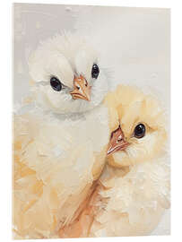Acrylglasbild Kuschelnde Küken - Ohkimiko