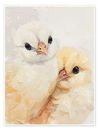 Wandbild Kuschelnde Küken - Ohkimiko