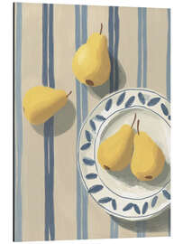 Print på aluminium Pears and Lines - DejaReve