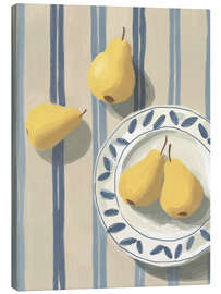 Leinwandbild Birnen und Linien - DejaReve