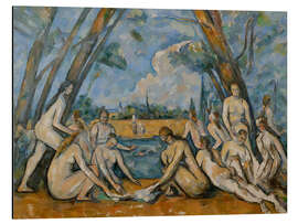 Print på aluminium The Large Bathers, A Nude - Paul Cézanne