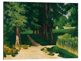 Print på aluminium The Avenue at the Jas de Bouffan - Paul Cézanne