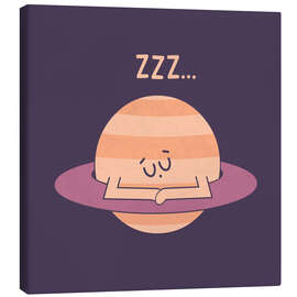 Leinwandbild Sleepy Saturn - HandsOffMyDinosaur