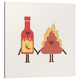 Print på aluminium Hot Sauce Buds - HandsOffMyDinosaur