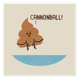 Poster Poo Diving - HandsOffMyDinosaur