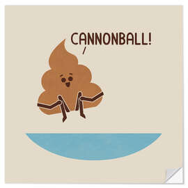 Sticker mural Poo Diving - HandsOffMyDinosaur