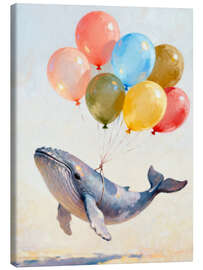 Lærredsbillede Whale among clouds - Softlight Boutique