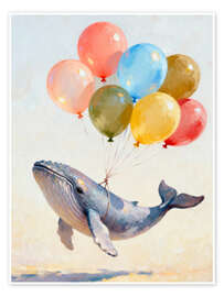 Poster Wal zwischen Wolken - Softlight Boutique