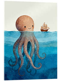 Acrylglasbild Der freundliche Oktopus - Softlight Boutique