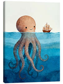 Leinwandbild Der freundliche Oktopus - Softlight Boutique