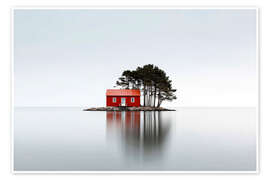 Wall art print Home on a small island - Peter Roder