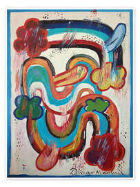 Tableau Clouds, rainbows and tongues - Diego Manuel Rodriguez