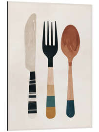 Print på aluminium Knife Fork Spoon - ThingDesign