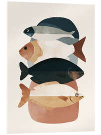 Acrylglasbild Minimales abstraktes Fisch - ThingDesign