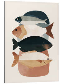 Aluminium print Minimal Abstract Fish - ThingDesign