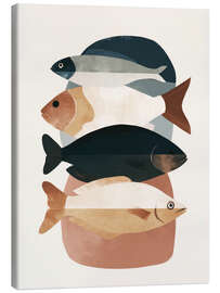 Tableau sur toile Minimal Abstract Fish - ThingDesign