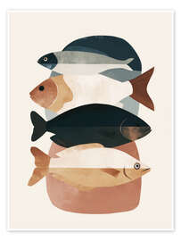 Plakat Minimal Abstract Fish - ThingDesign