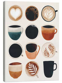 Leinwandbild Kaffeetassen-Kollektion - ThingDesign